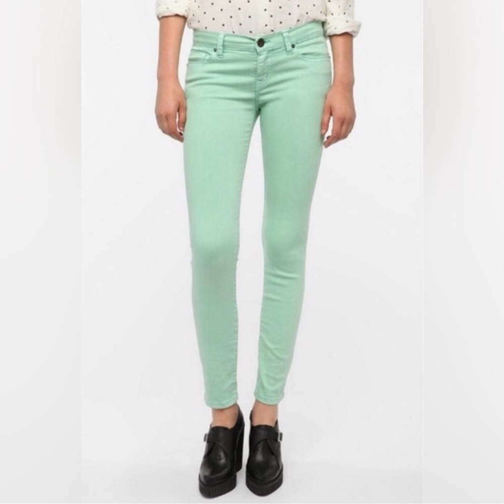 BDG Cigarette High Rise Skinny Jeans Mint Green Size 28 X 30